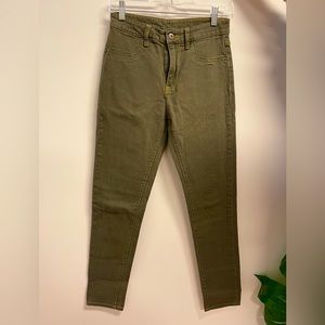 Carmar Oliver Green Skinny High Rise Jeans
